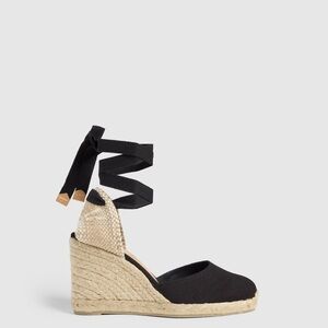 CASTAÑER Carina 80 canvas wedge espadrilles in
Black EU 40